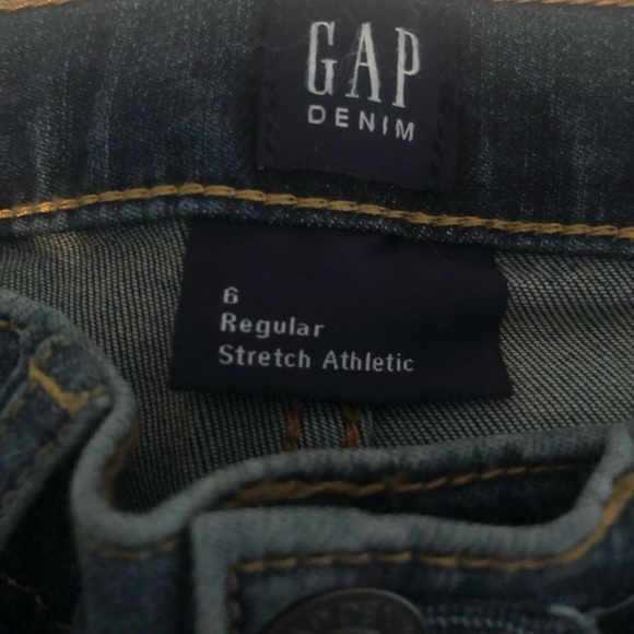 Gap Kids Denim Stretch Athletic Jeans size 6 Regular - Picture 3 of 4
